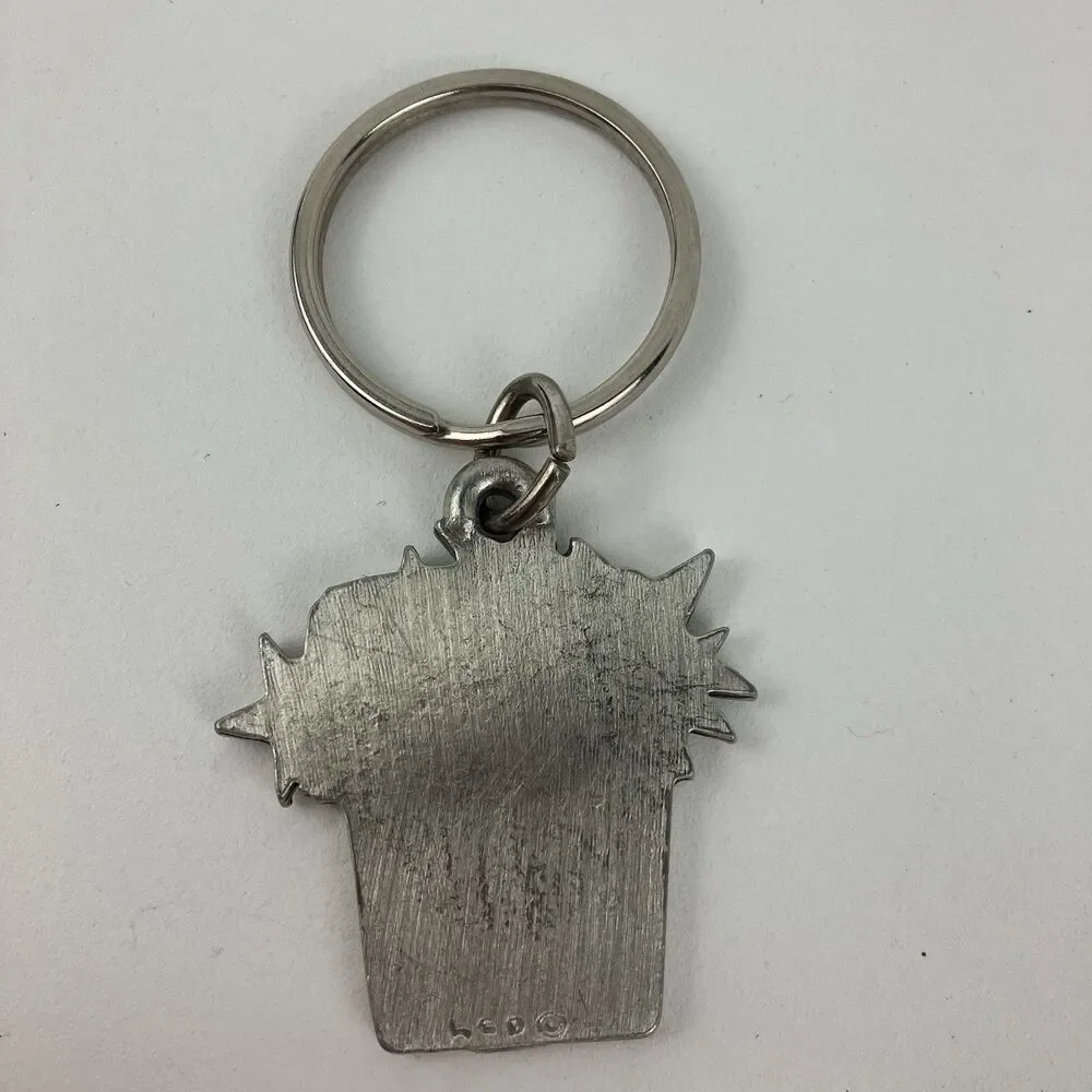 Longaberger Metal Pewter Star Basket Key Chain | 1.5